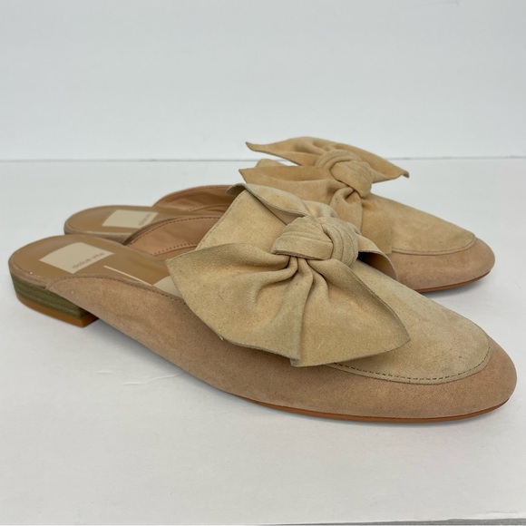 Suede Leather Bow SLIDES/MULES Size 9.5 - Picture 2 of 6